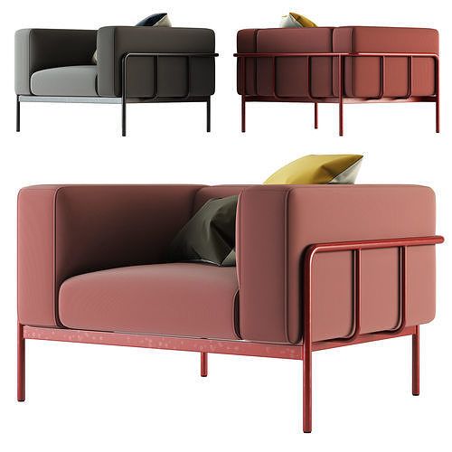 Blu Dot Cache Outdoor Lounge Chair 3D model