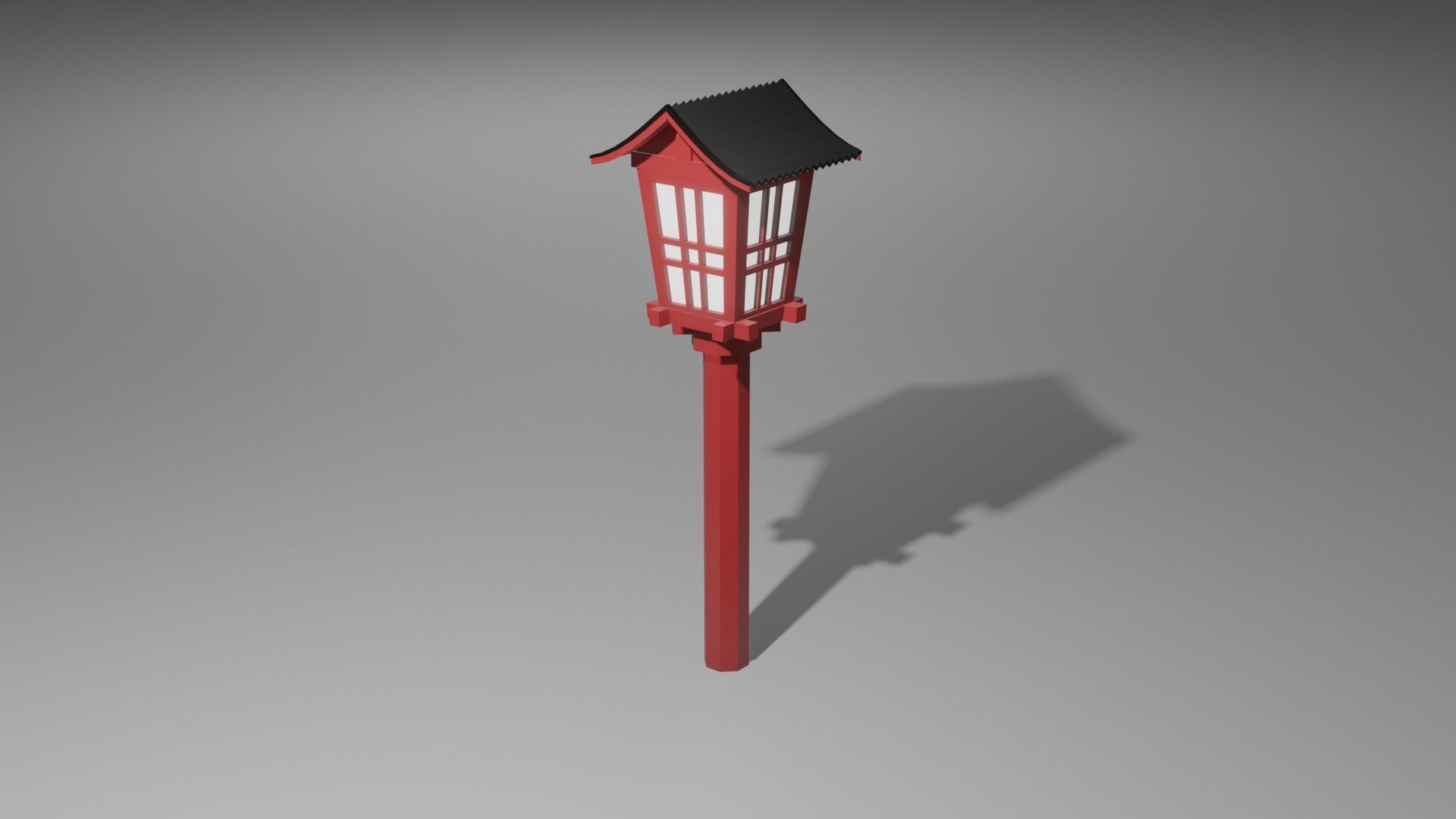 Tori Gate and a Shrine Lamp Free low-poly 3D model_1