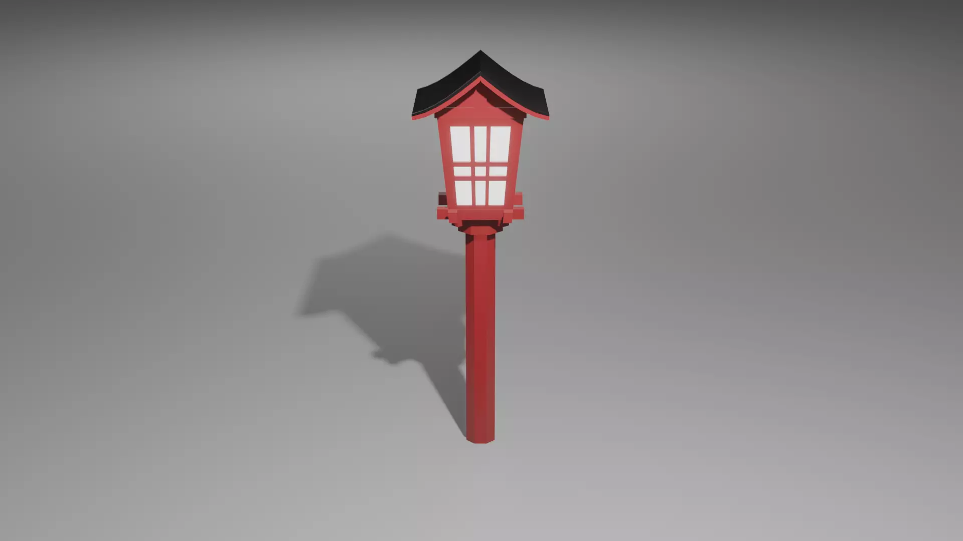 Tori Gate and a Shrine Lamp Free low-poly 3D model_0