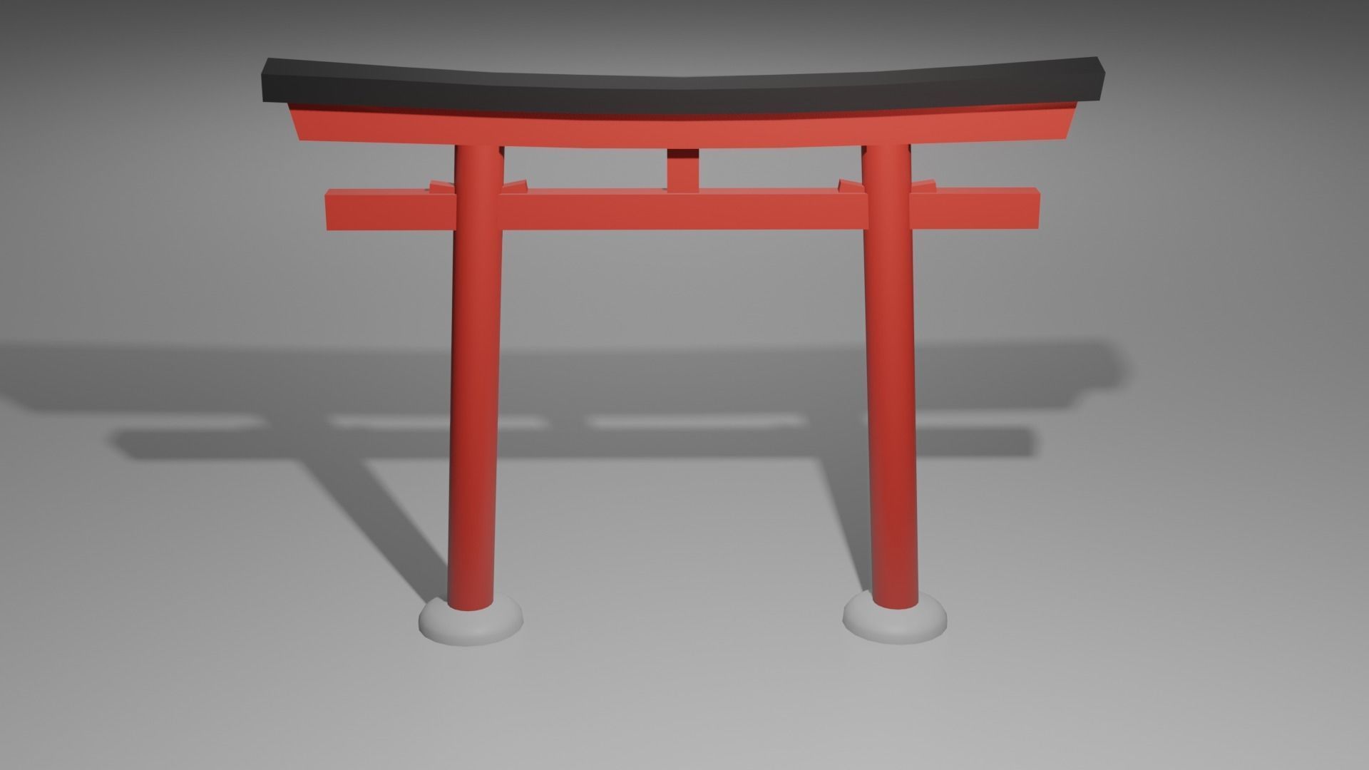 Tori Gate and a Shrine Lamp Free low-poly 3D model_4