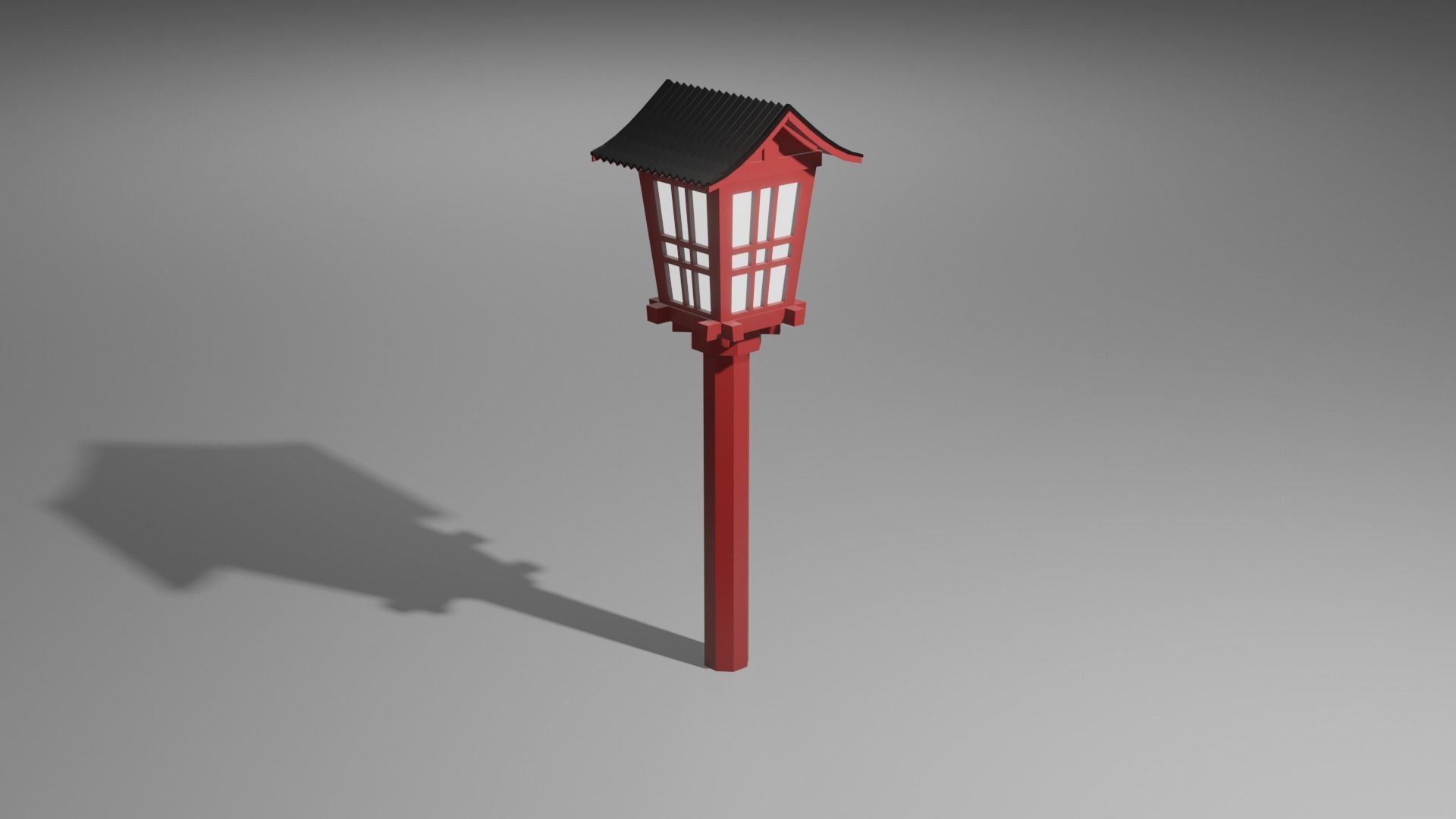 Tori Gate and a Shrine Lamp Free low-poly 3D model_2