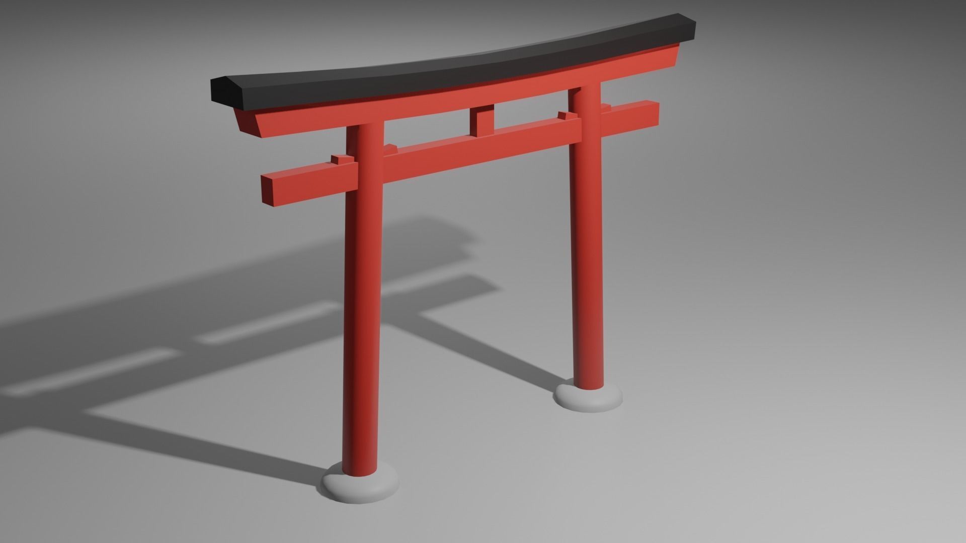 Tori Gate and a Shrine Lamp Free low-poly 3D model_5