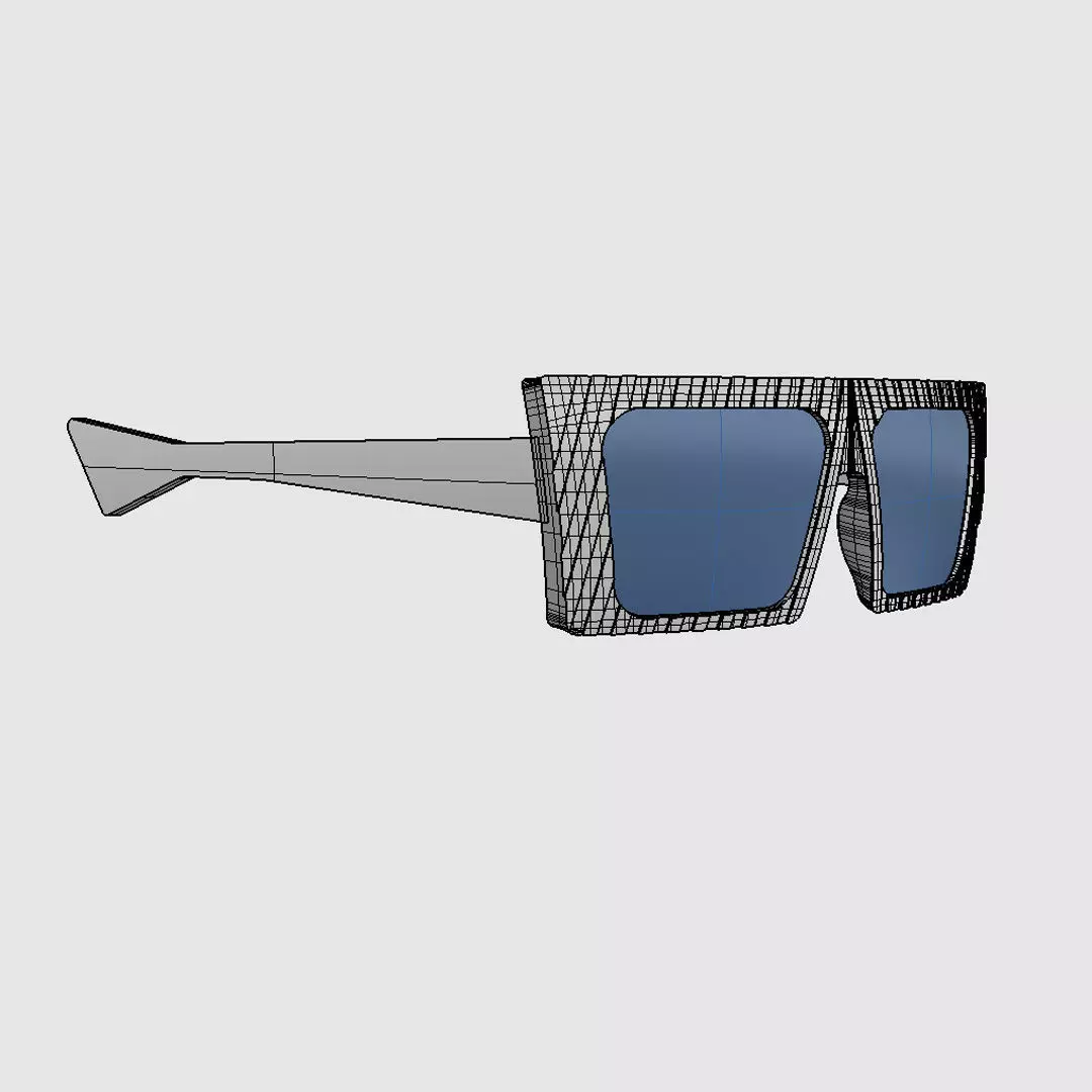Fresno-FrameFront-Part3 pair of sunglasses with lenses Free 3D print model