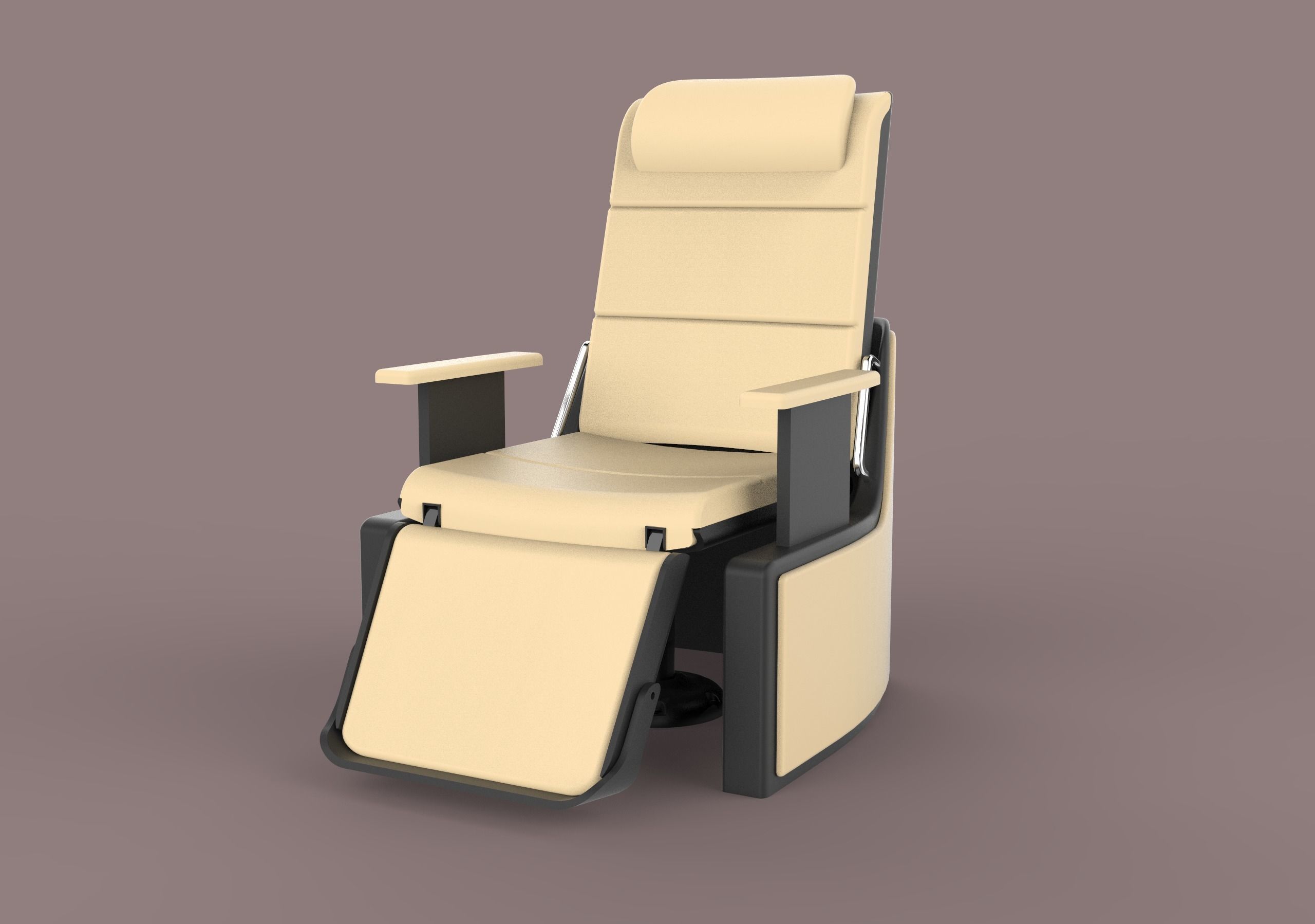 Airplane first class chair 3D model_4