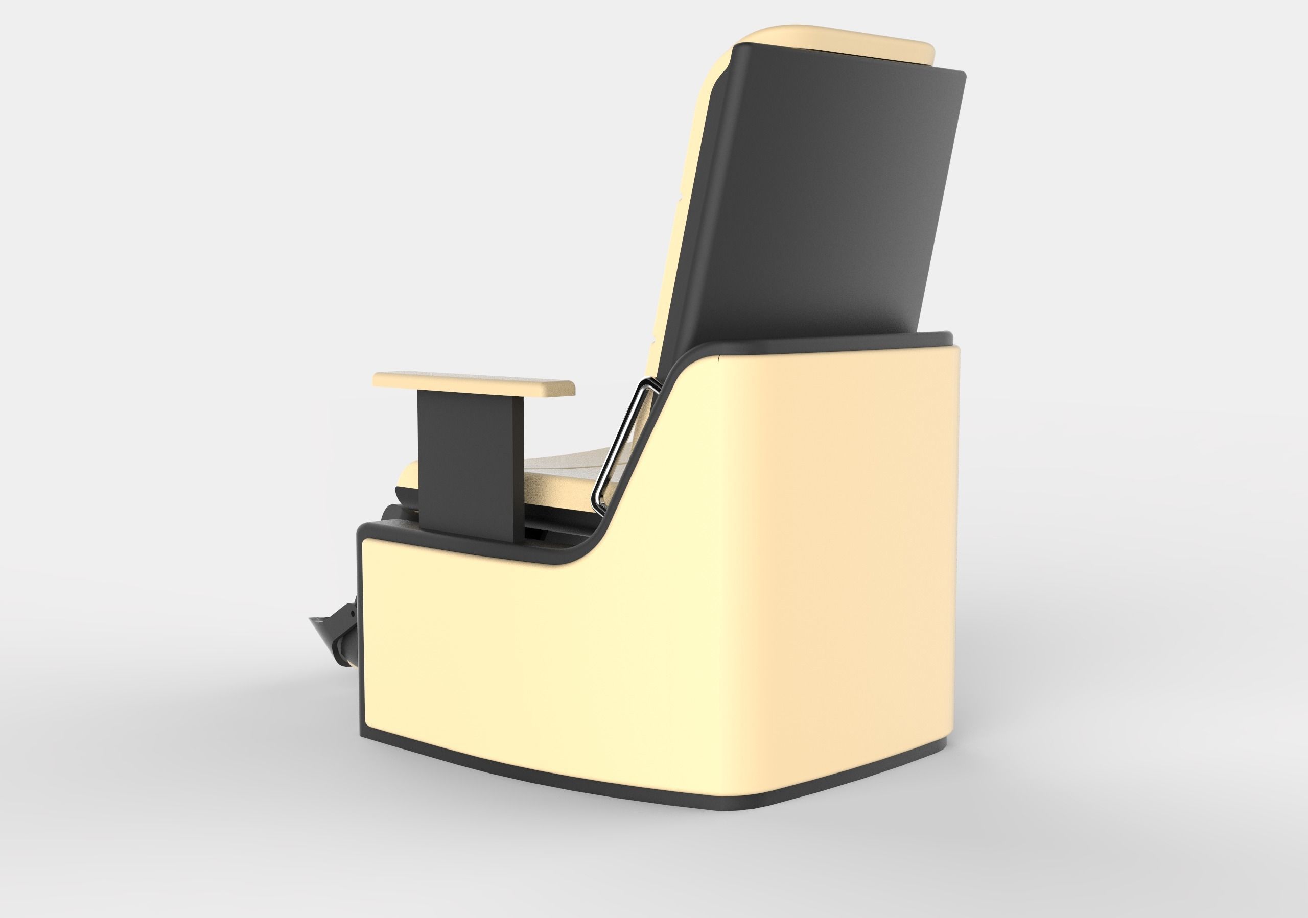 Airplane first class chair 3D model_3