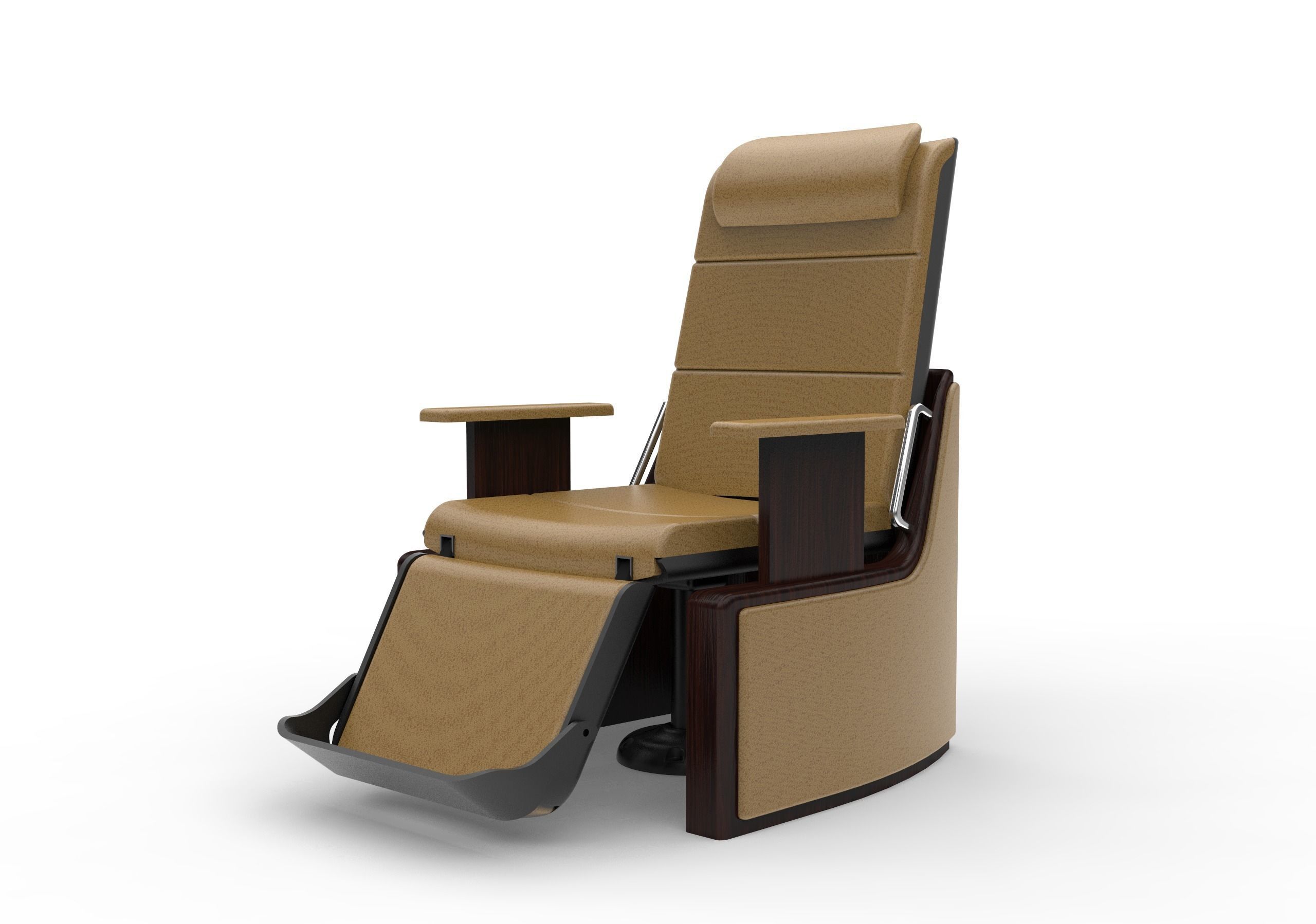 Airplane first class chair 3D model_7