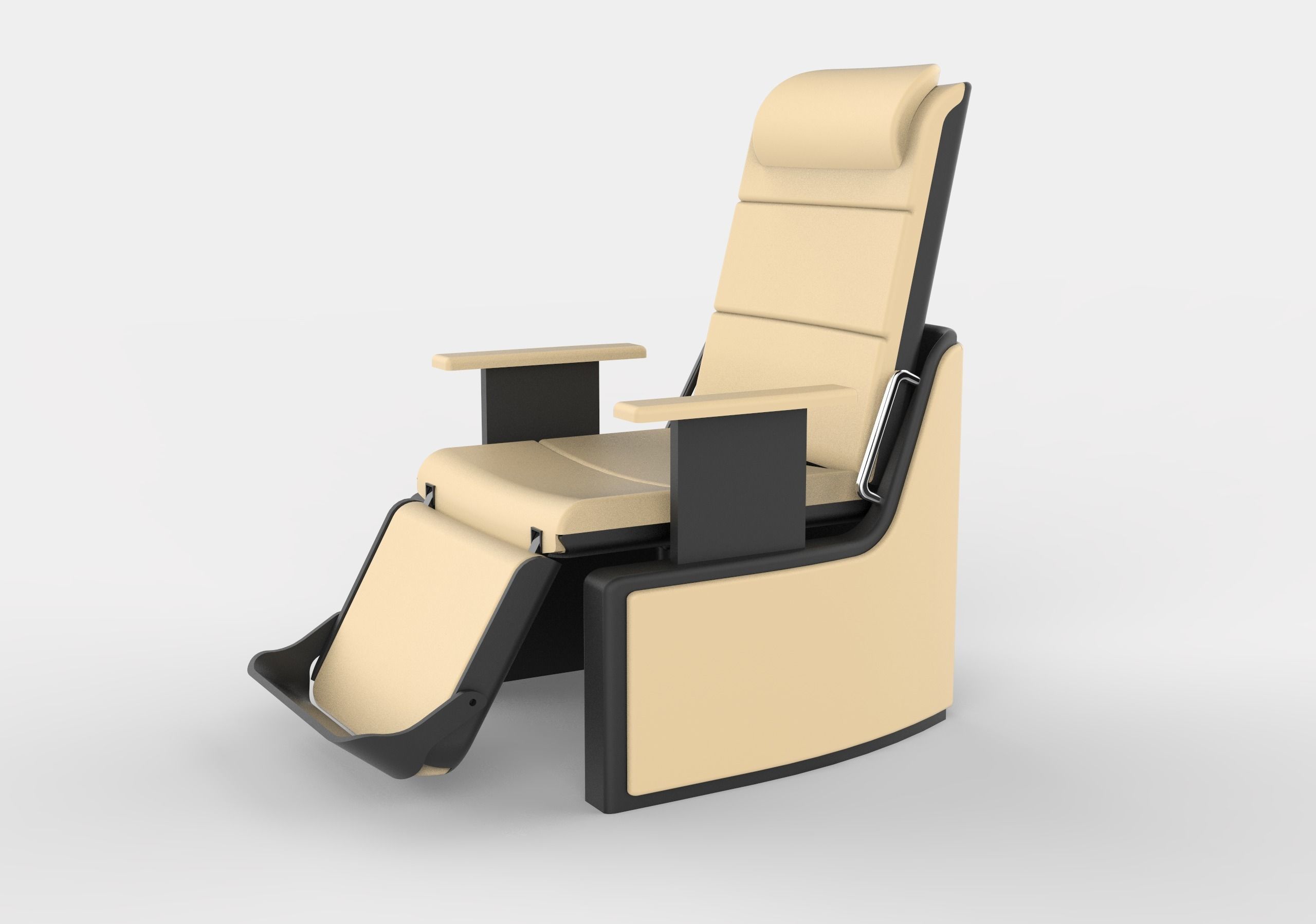 Airplane first class chair 3D model_1