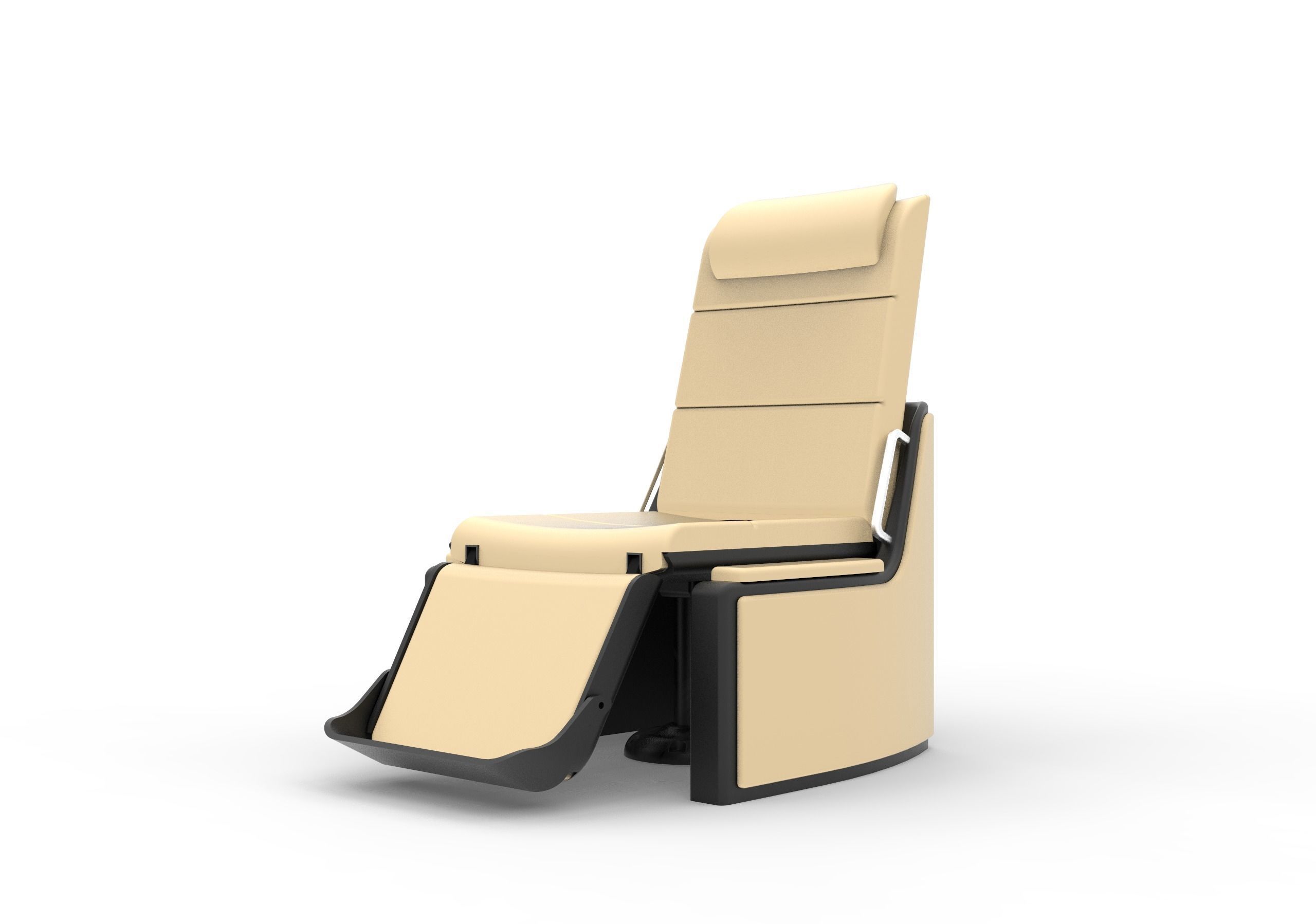 Airplane first class chair 3D model_8