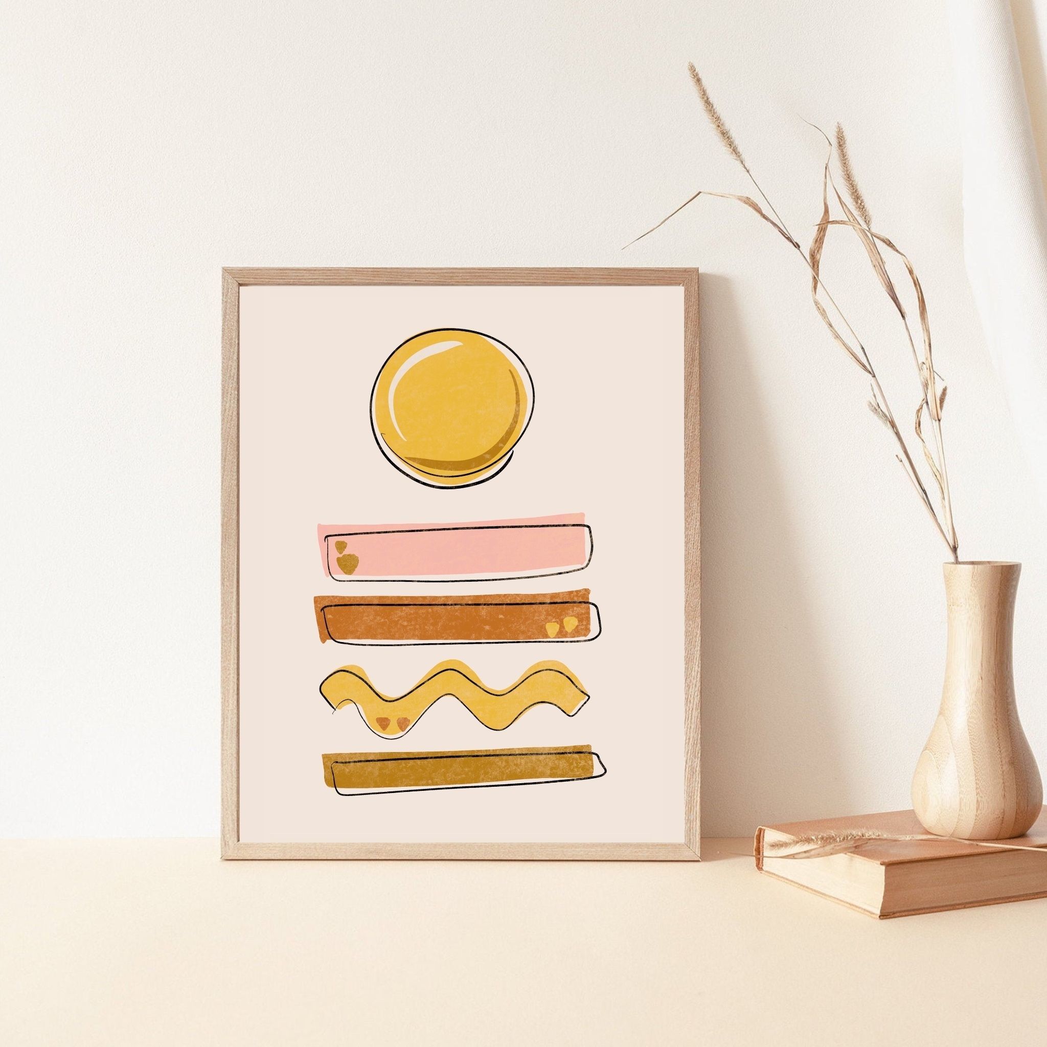 Printable Abstract Art Print Wall Decor Modern Wall Art Bohemian 3D print model_4