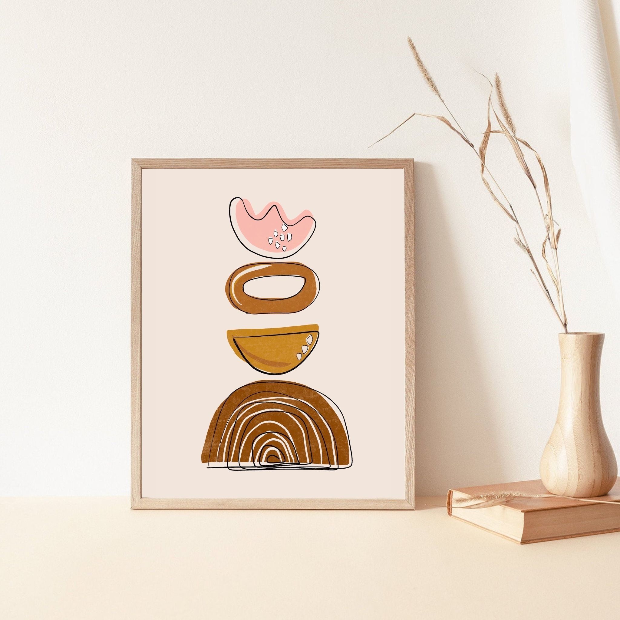 Printable Abstract Art Print Wall Decor Modern Wall Art Bohemian 3D print model_3