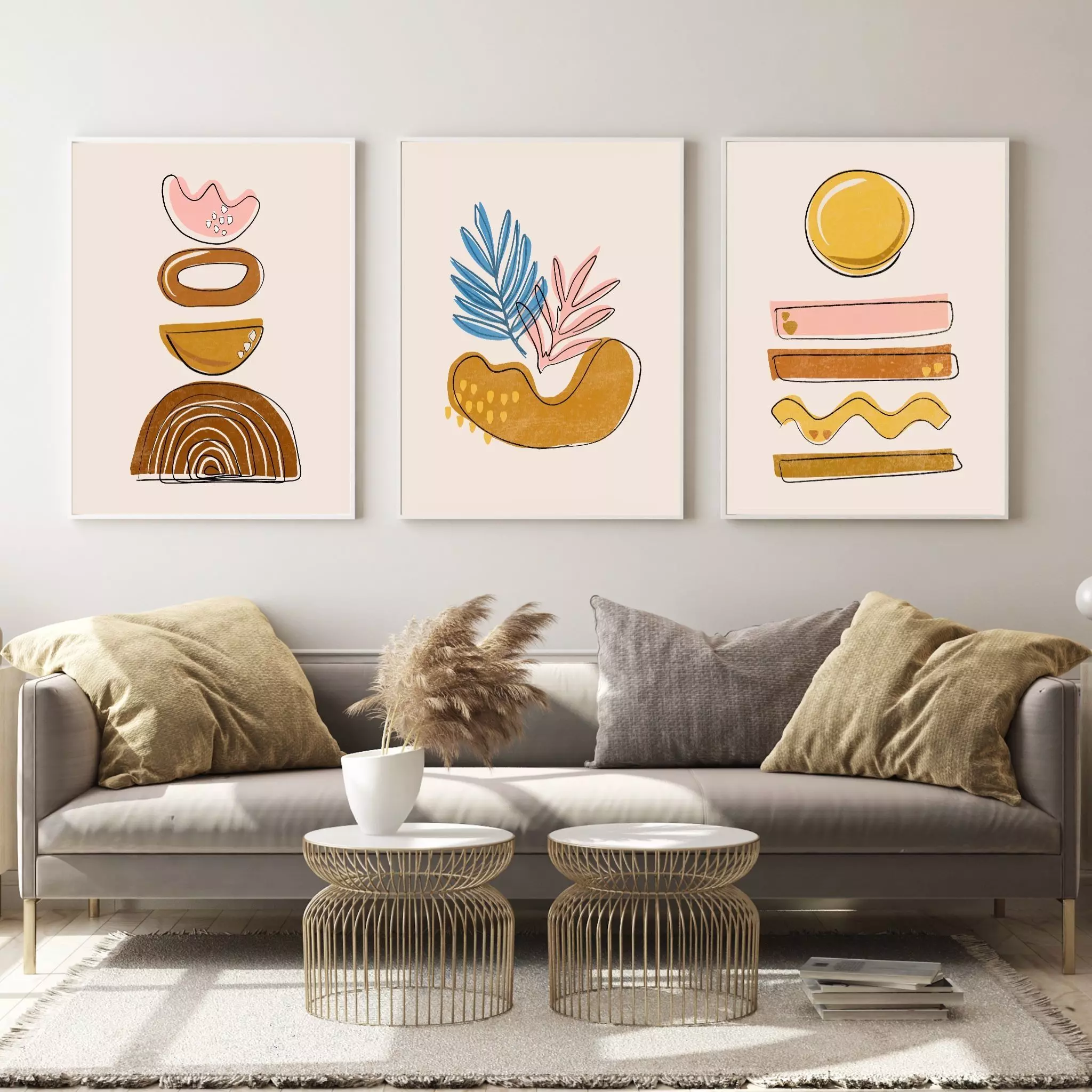 Printable Abstract Art Print Wall Decor Modern Wall Art Bohemian 3D print model_0