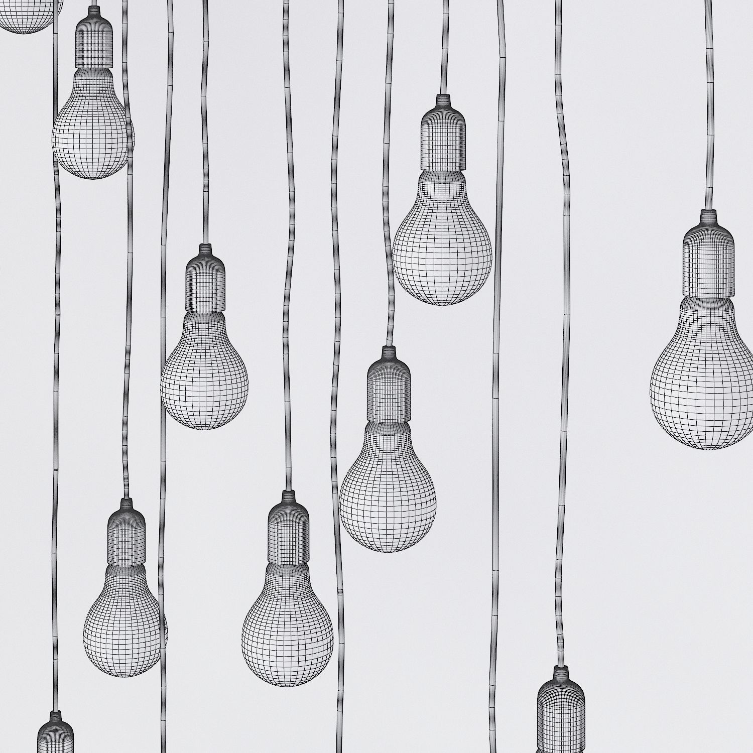 light-01 many light bulbs hanging on wall 3D model_2