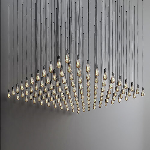 Rustic chandelier 3D model