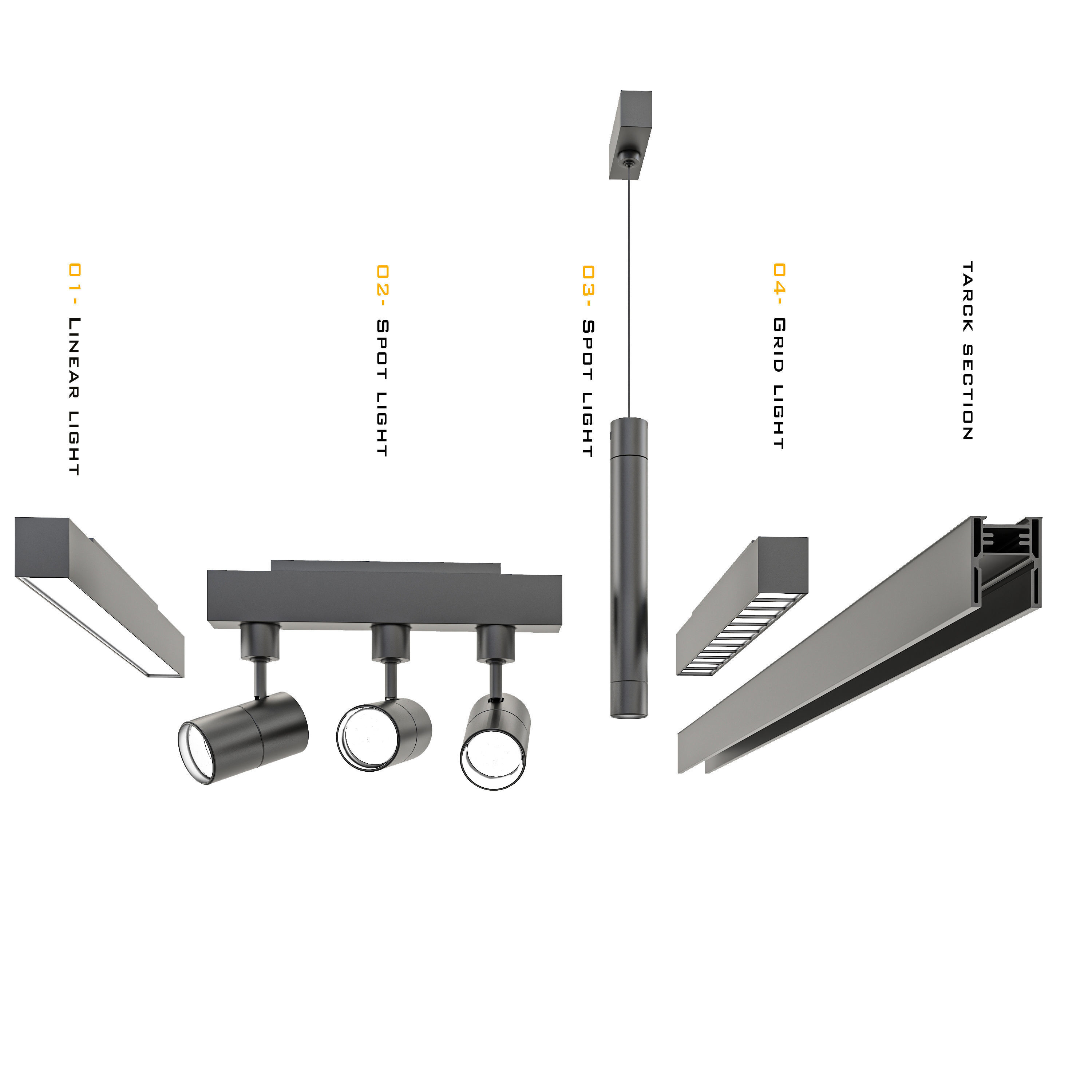 Magnetic -Track-light 3D model_1