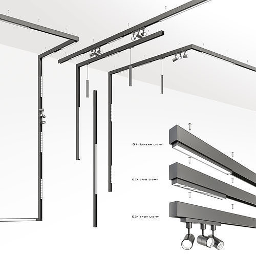 Magnetic -Track-light 3D model