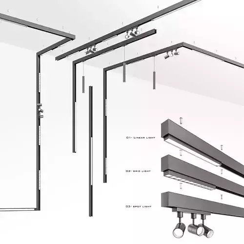 Magnetic -Track-light 3D model