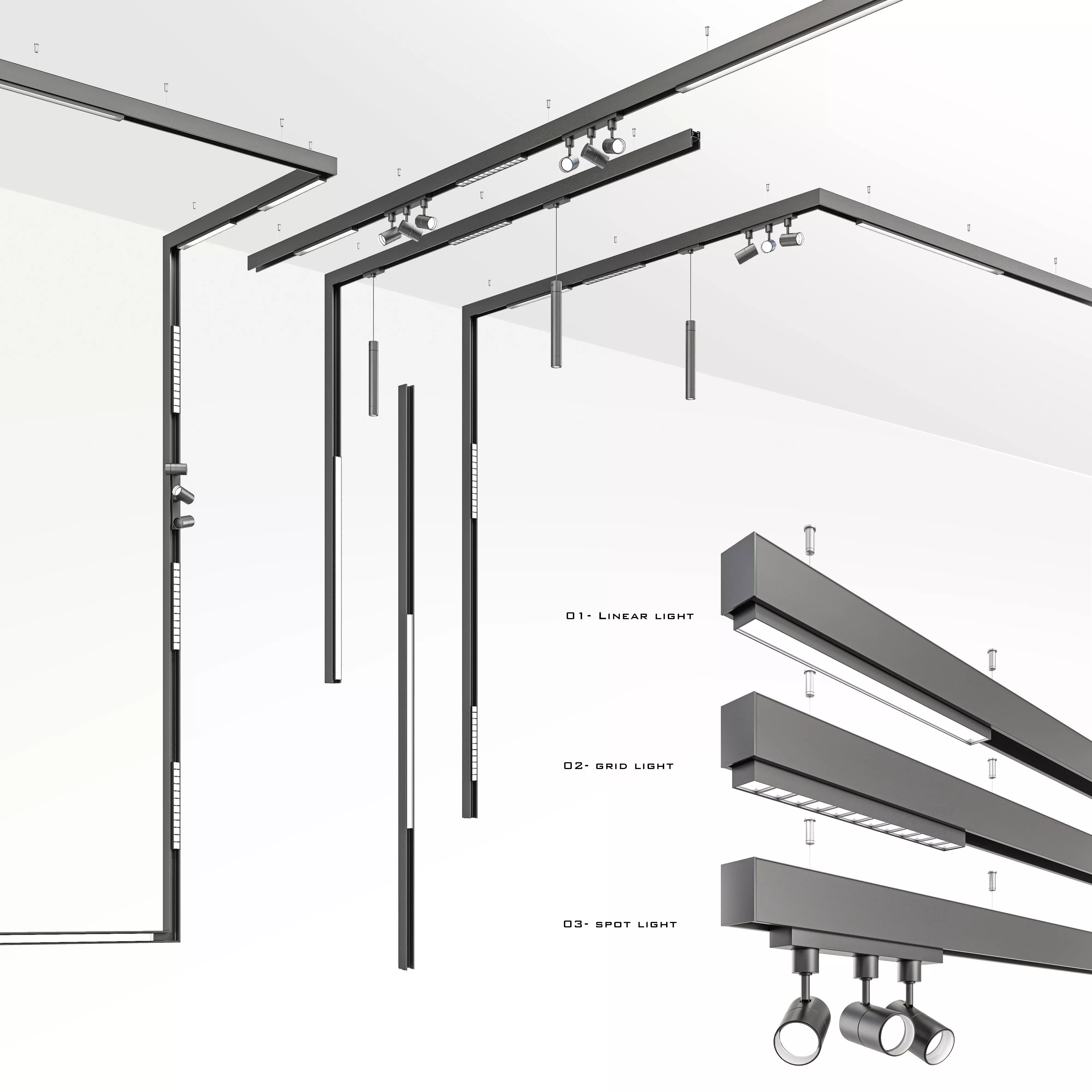 Magnetic -Track-light 3D model_0