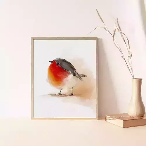 Bird watercolors digital print wall art printable art minimal