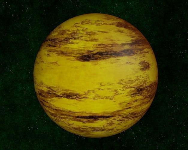 Brown dwarf star 3 Low-poly 3D model