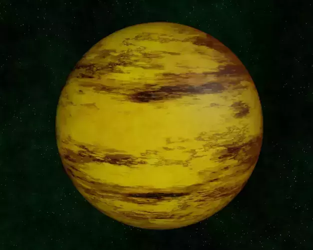 Brown dwarf star 3 Low-poly 3D model