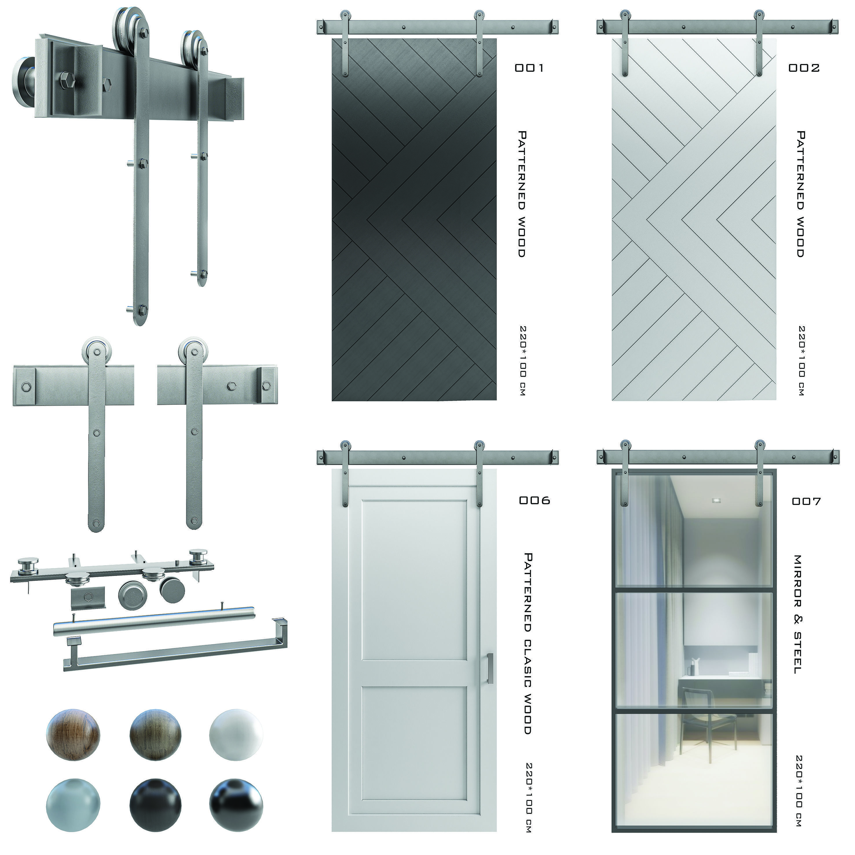 sliding door-02 3D model_1