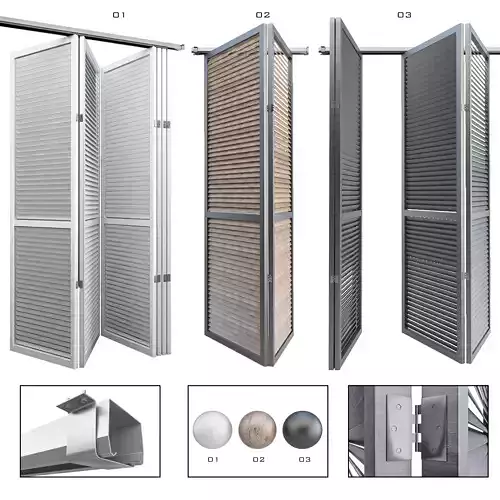 sliding-03 shutters for sliding glass doors 3D model