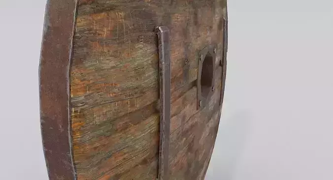 Wagon Wheel 5 Low-poly 3D model