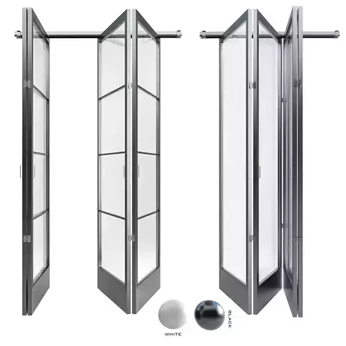 sliding-04 folding room divider with two doors