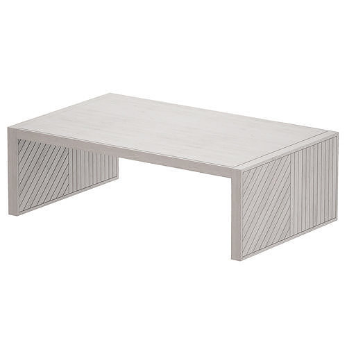 Dunewood Whitewashed Coffee Table Crate and Barrel 3D model