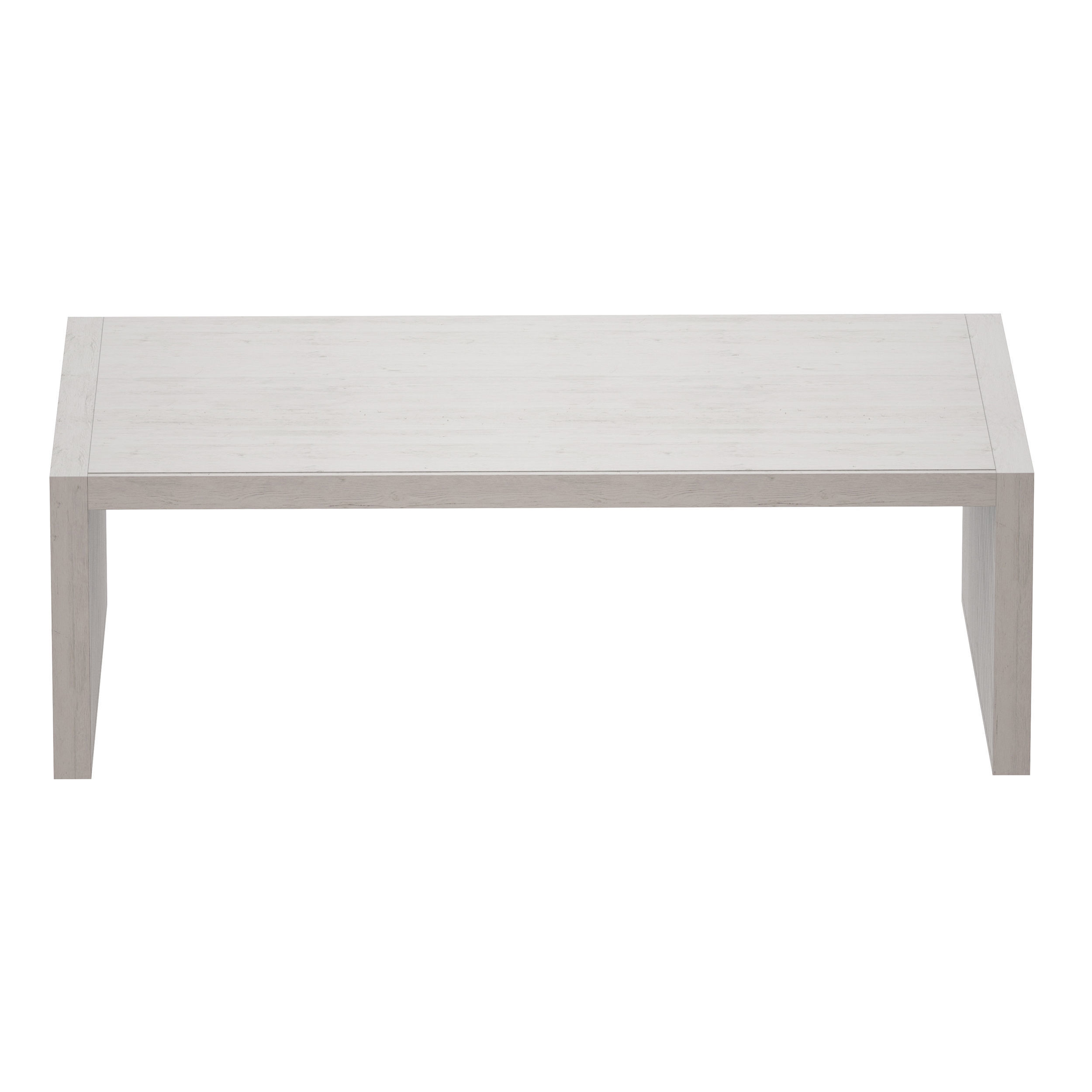 Dunewood Whitewashed Coffee Table Crate and Barrel 3D model_6