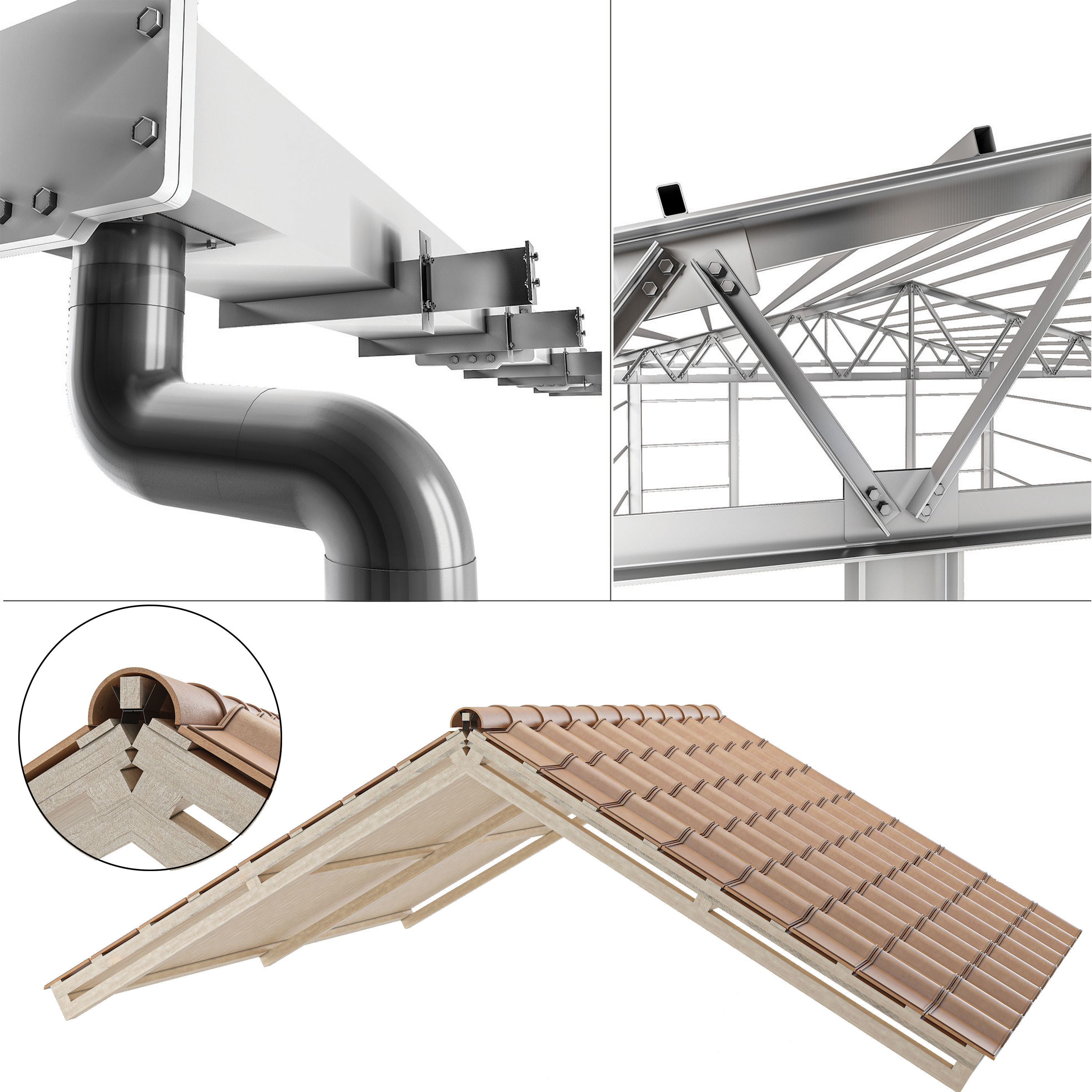 sloped roof-sandwich panel 3D model_2