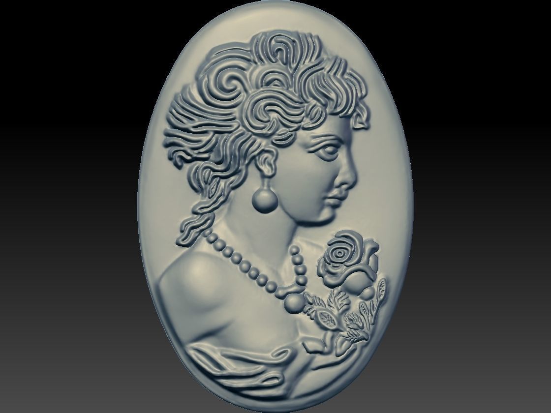 CAMEO PENDANT 3D PRINTABLE 3D print model_1