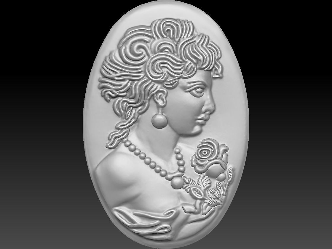 CAMEO PENDANT 3D PRINTABLE 3D print model_3