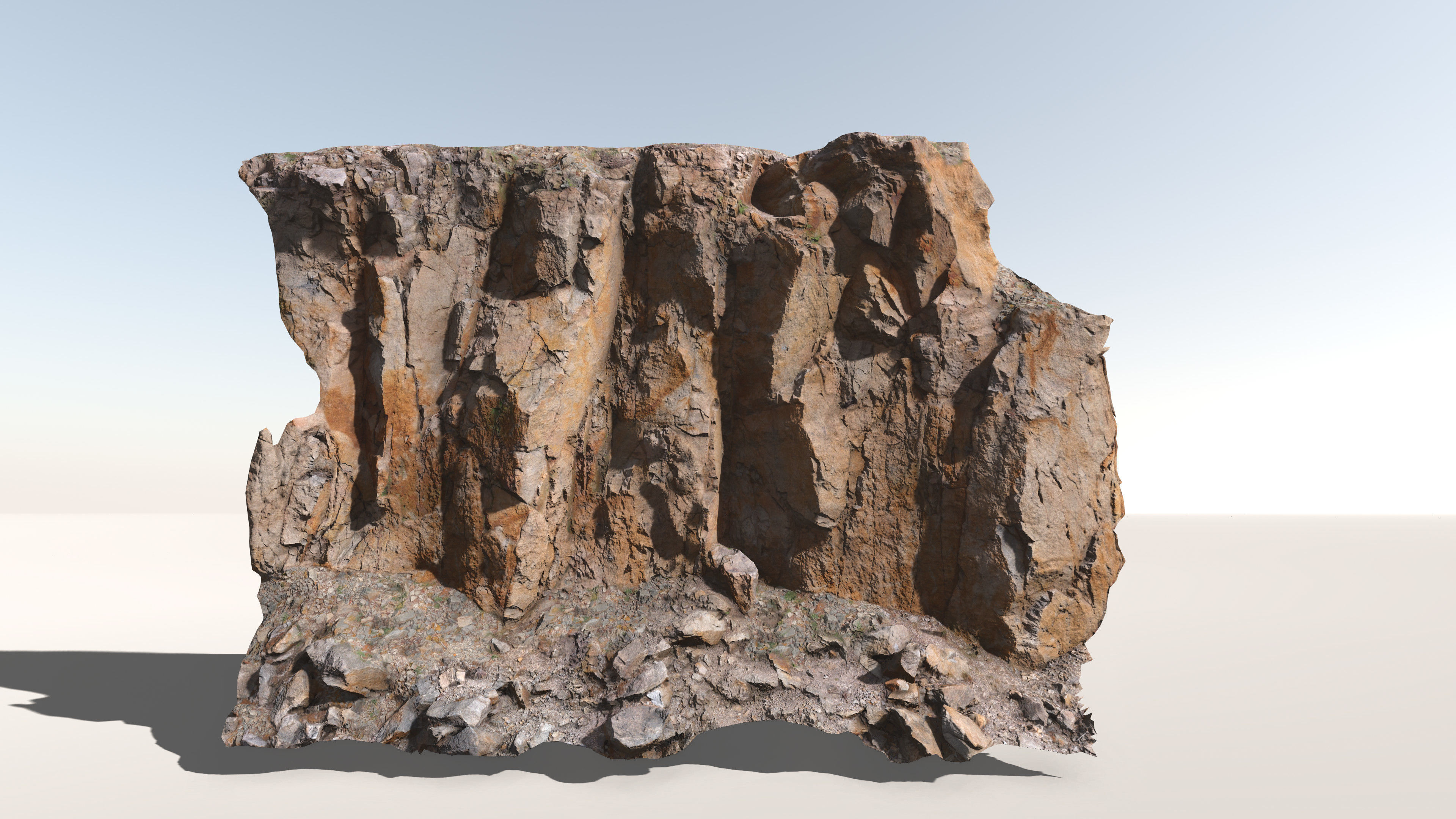 Cliff Large Scan 01 Low-poly 3D model_4