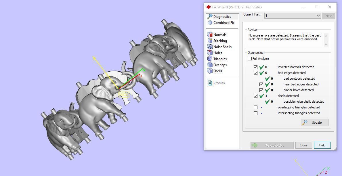 ring seven elephants N - 209 3D print model_11