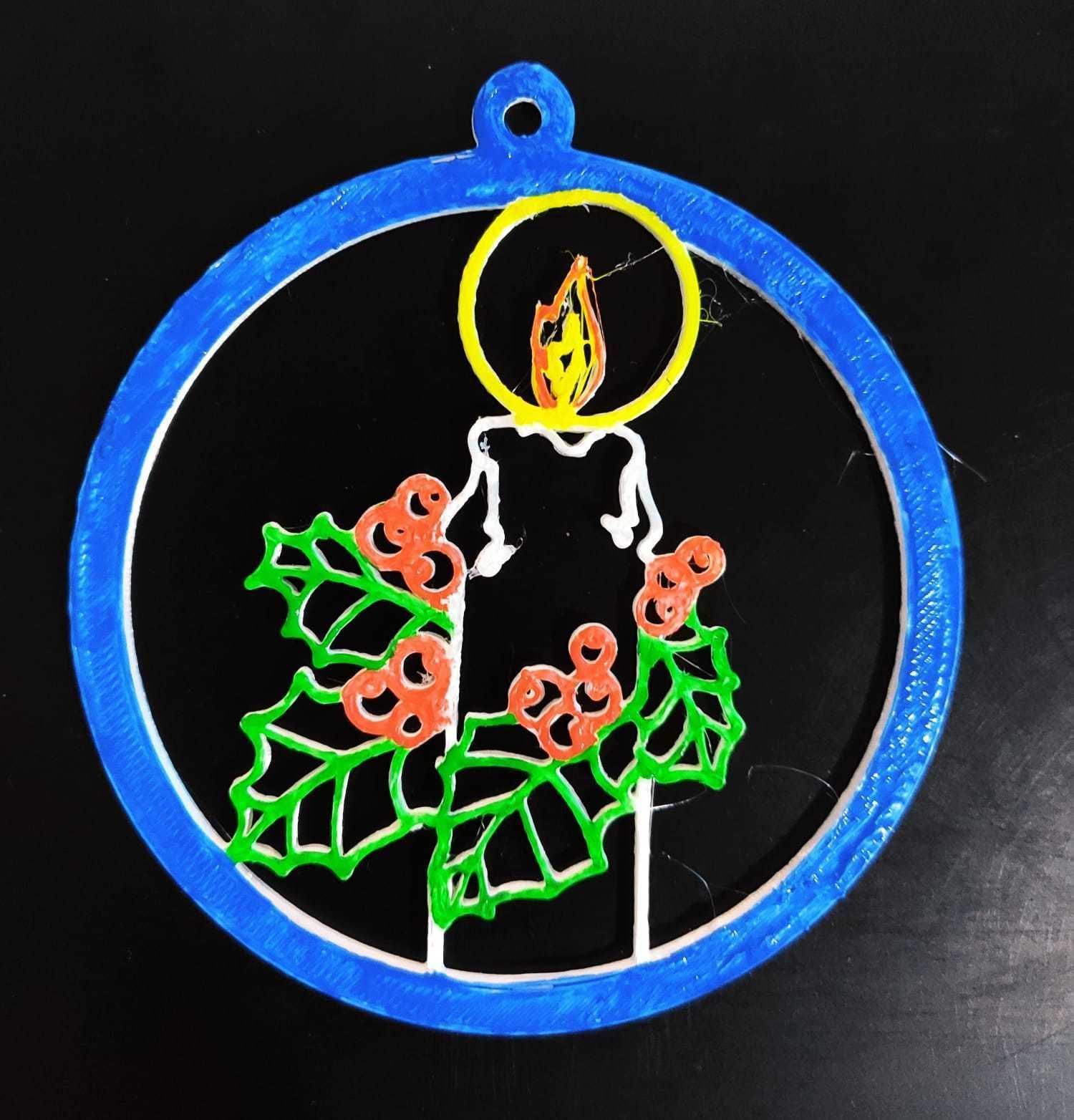 Christmas candle globe decoration 3D print model_5