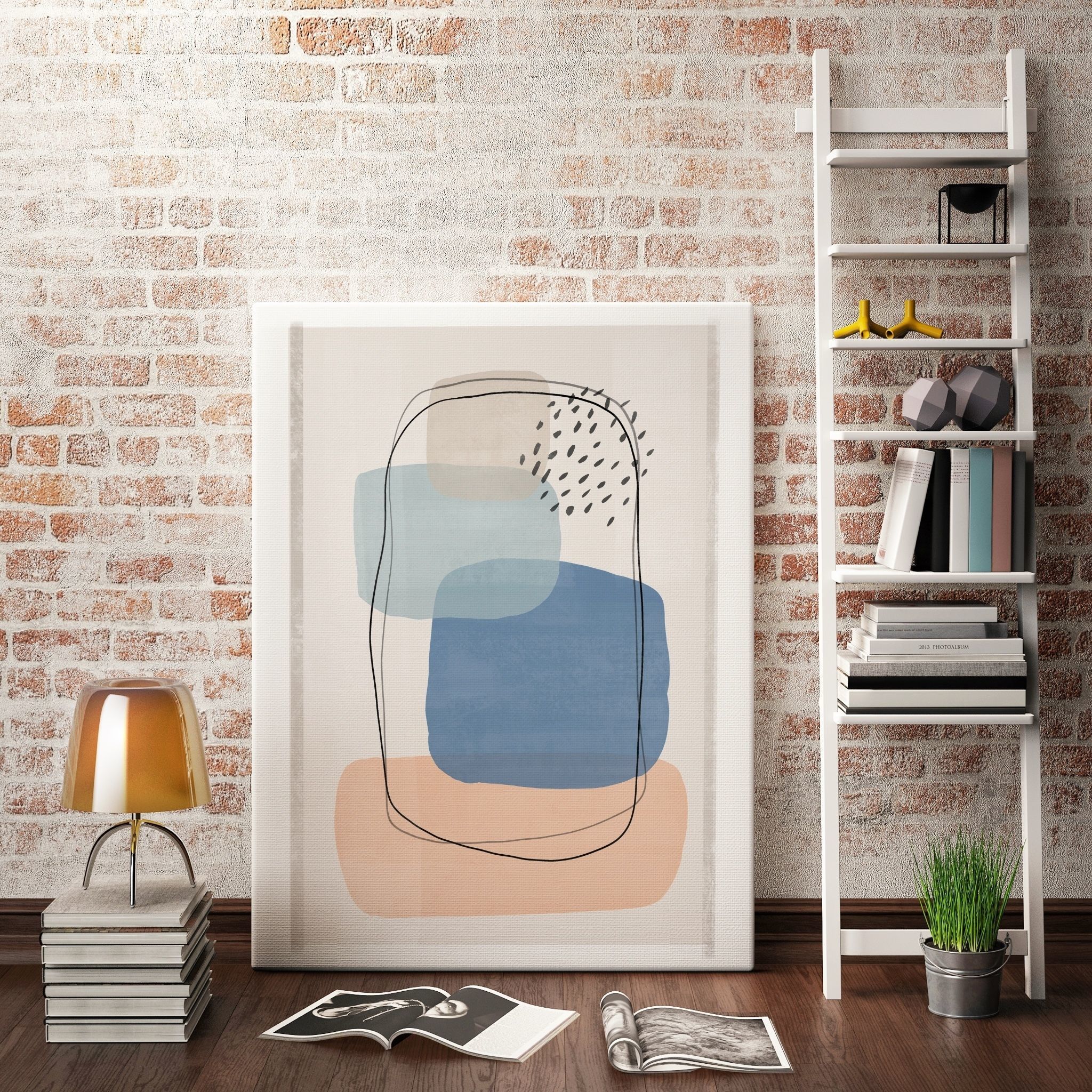 Abstract wall art print art minimal decor 3D print model_3