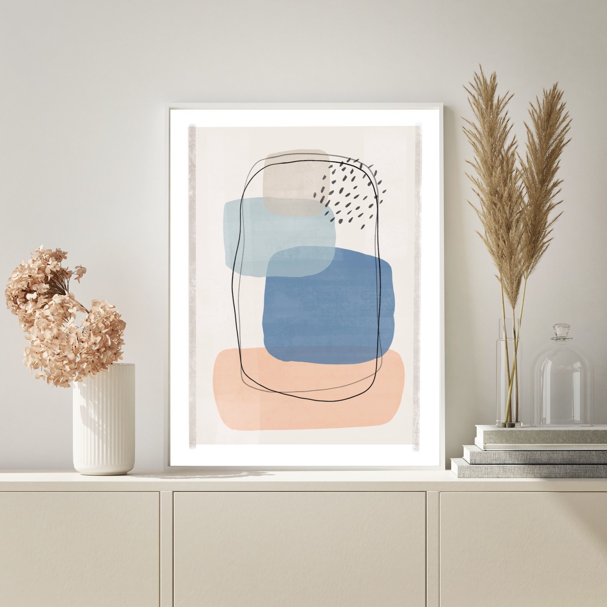 Abstract wall art print art minimal decor 3D print model_1