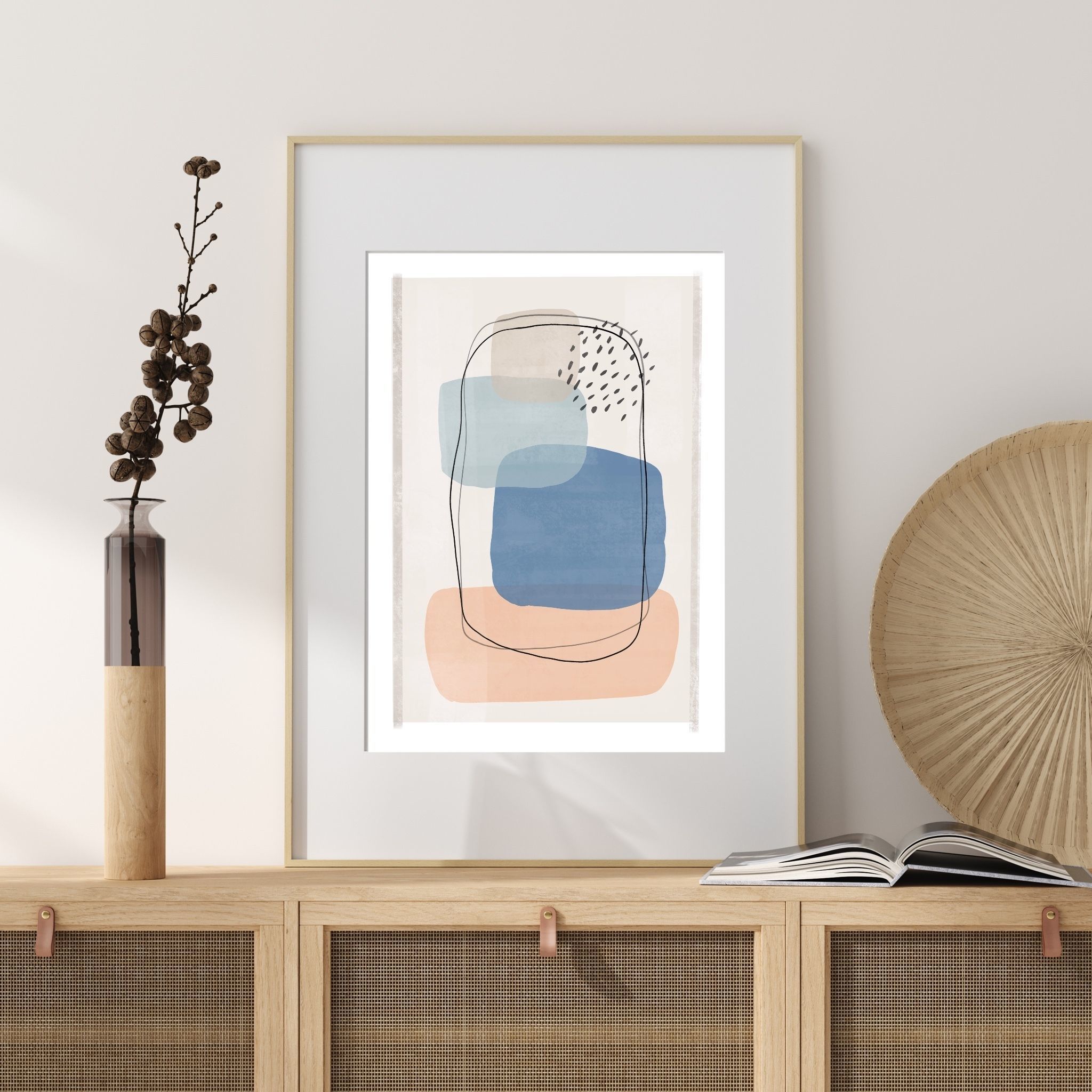 Abstract wall art print art minimal decor 3D print model_2