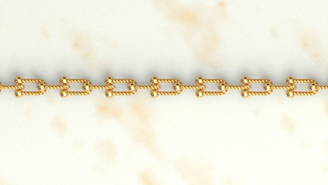 tiffany link bracelet  chain twist 3D print model_4