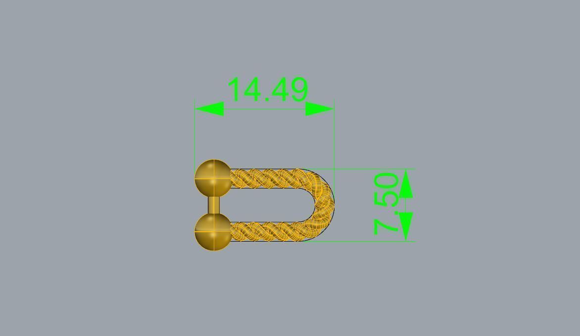 tiffany link bracelet  chain twist 3D print model_6