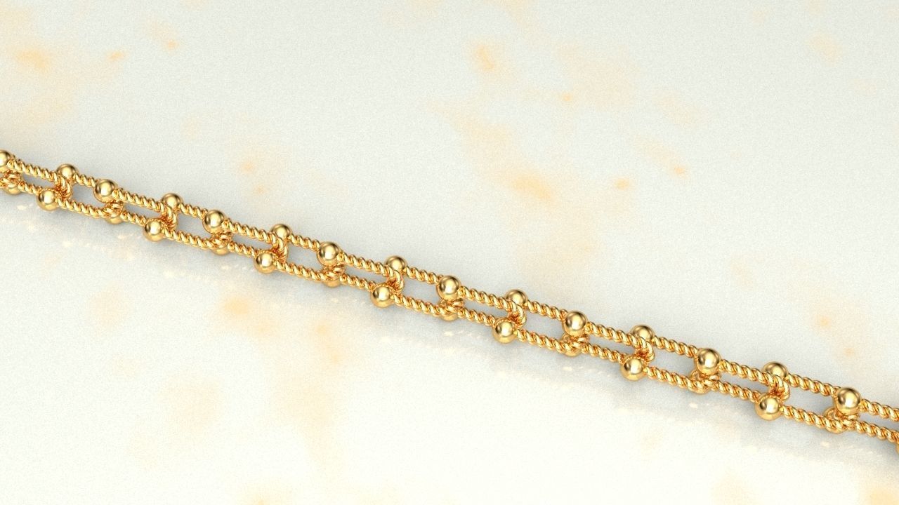 tiffany link bracelet  chain twist 3D print model_3