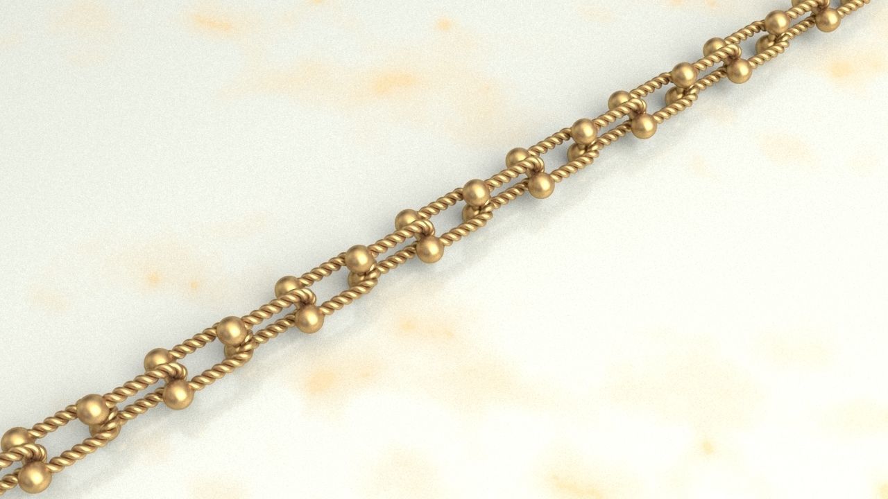 tiffany link bracelet  chain twist 3D print model_1