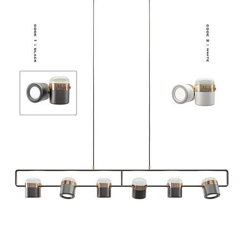 Modern track light-03 3D model
