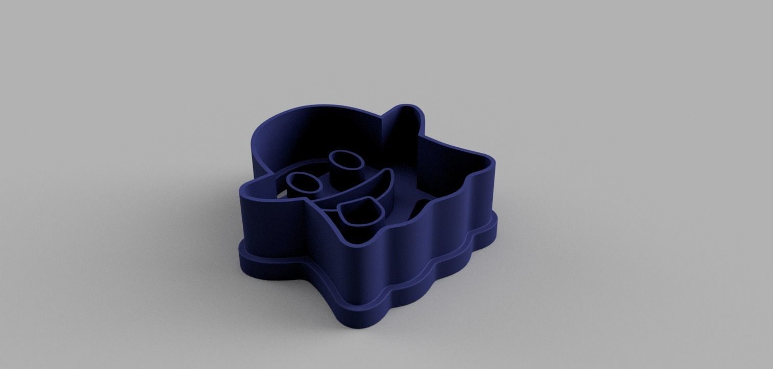GHOST EMOJI COOKIE CUTTER 3D print model_4