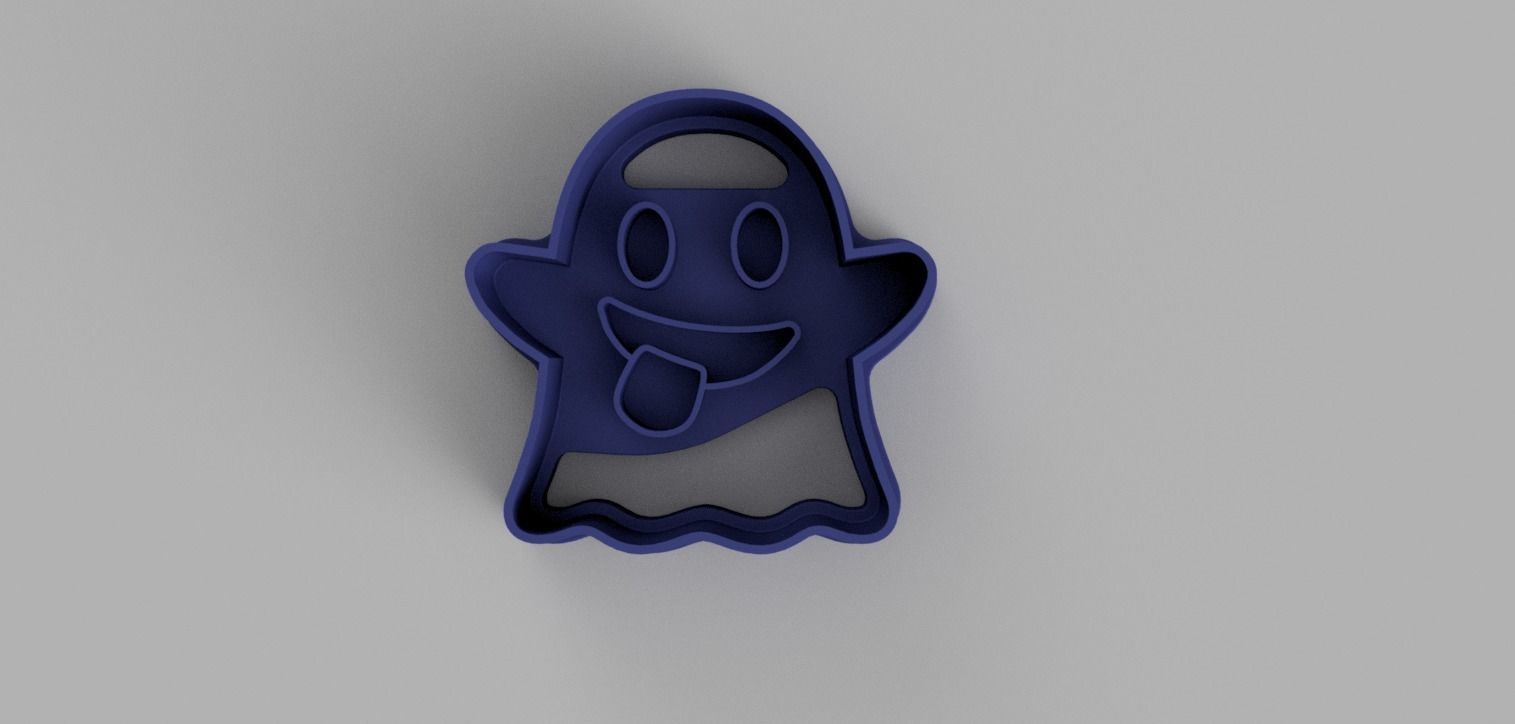 GHOST EMOJI COOKIE CUTTER 3D print model_3