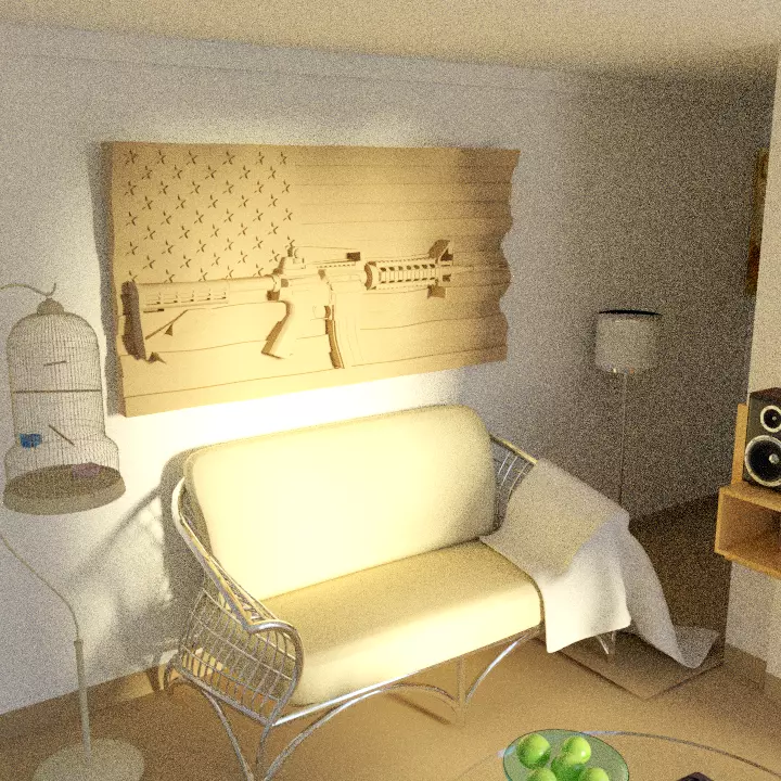 US flag with AR-15-M4A4 gun ar15 CNC artcam aspire 3d relief  3D model_0