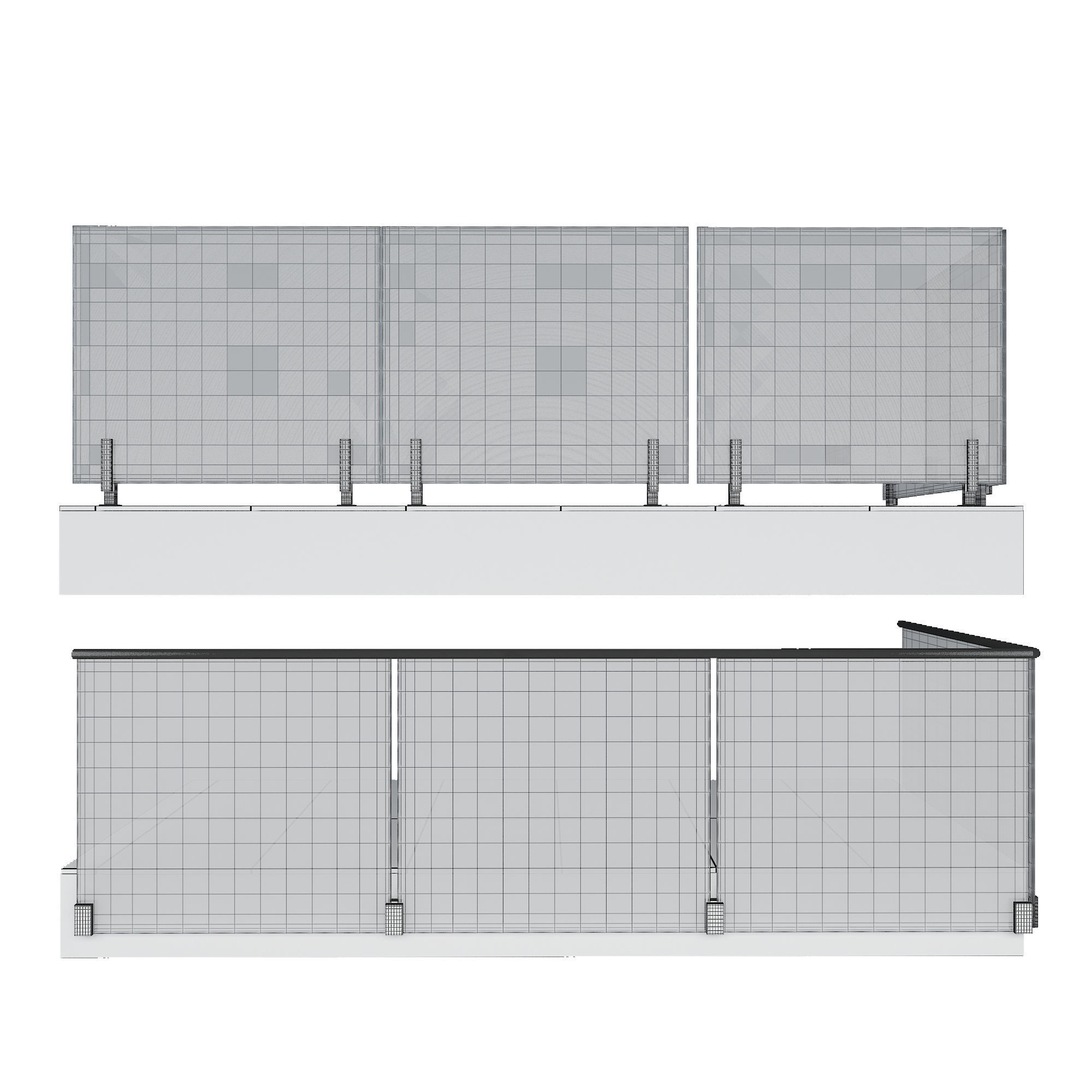 Glass railing-02 3D model_3