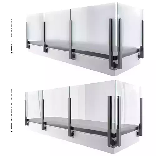 Glass railing-03 3D model