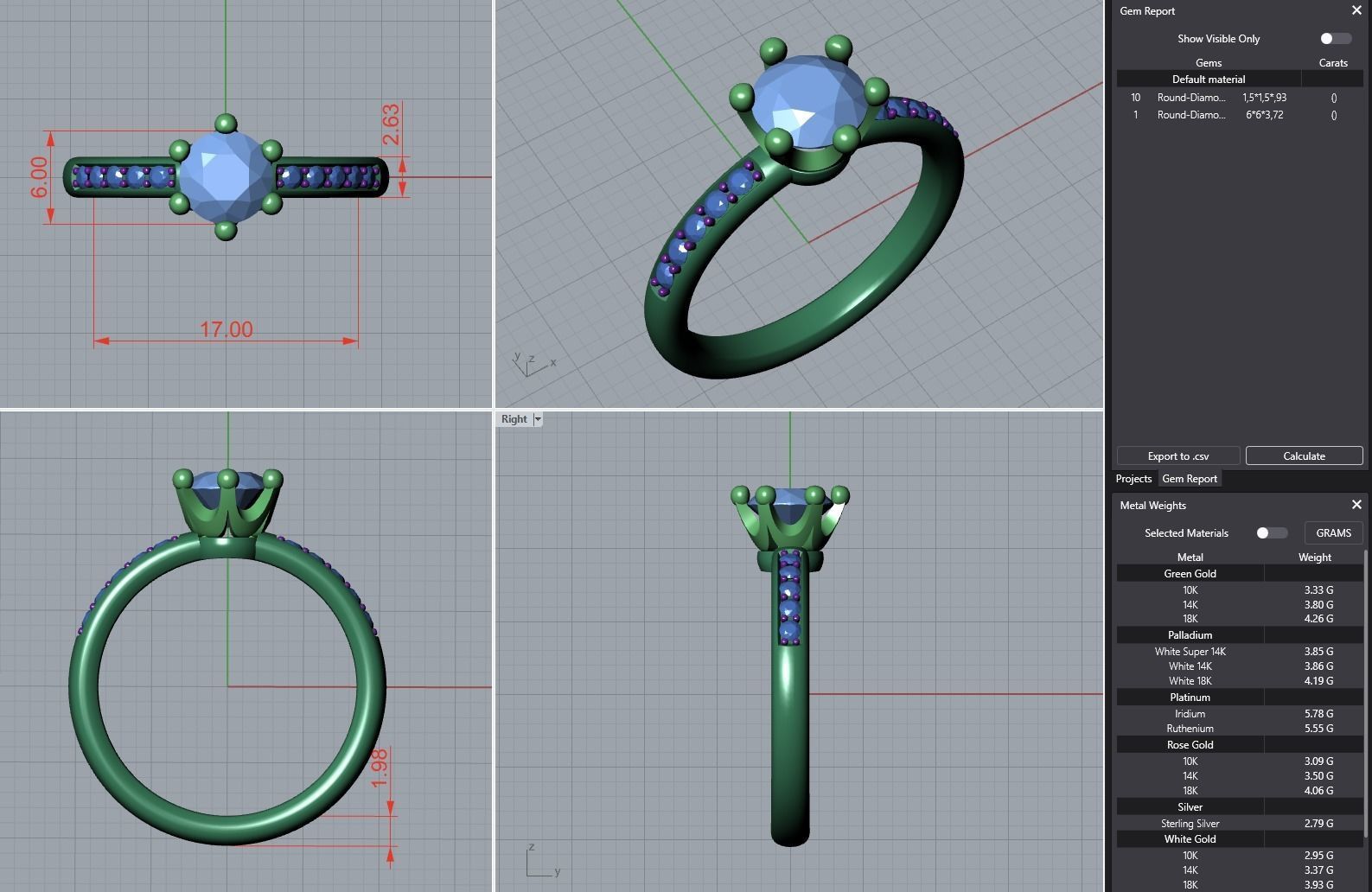 Crown ring 3D print model_5